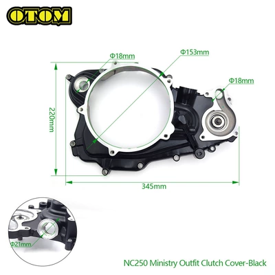 middle box left and right | Motorcycle engine and accessories - clutch-large-cover-no-3-water-pump-shaft-with-start-hole-black