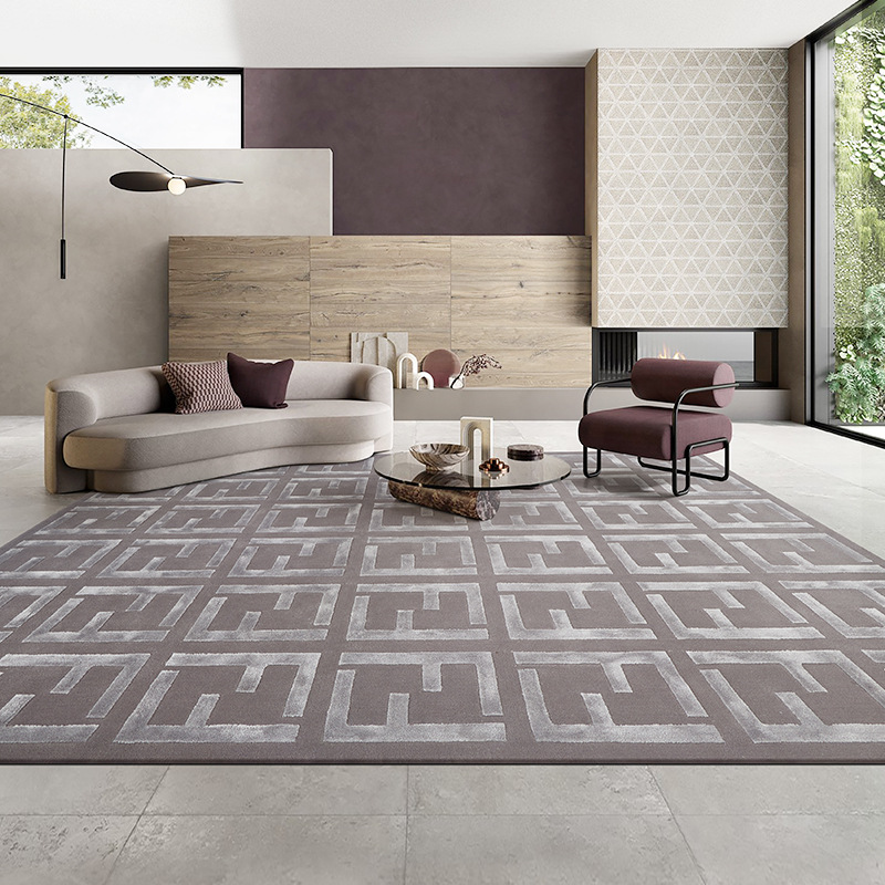 Alfombra de lana doméstica sala de estar personalizada a mano resistente a la suciedad fácil de cuidar alfombra de cama de dormitorio lana alfombra de algodón humano