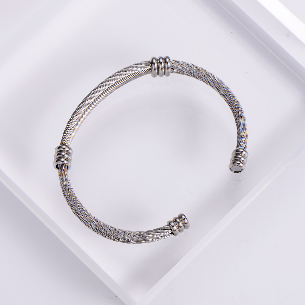 Simple Style Star Titanium Steel Bangle Plating Stainless Steel Bracelets