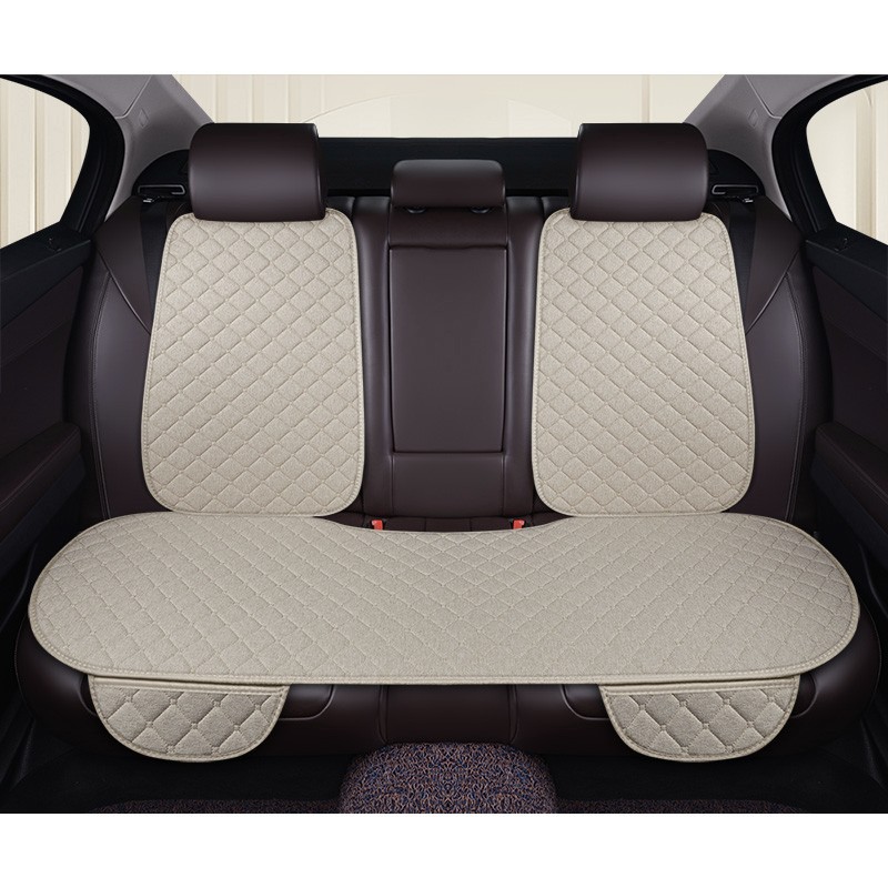 Cojín de asiento de automóvil lino cojín de asiento de automóvil lino cubierta de asiento de automóvil tres piezas cojín de asiento cojín de automóvil exportación ventas calientes