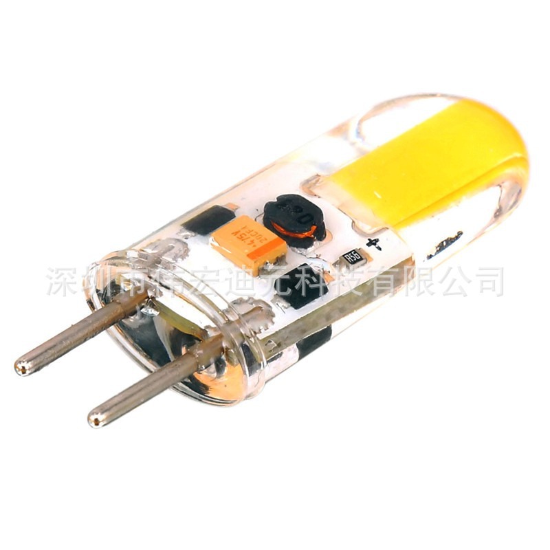 GY6.35 bombilla led bombilla de silicona COB fuente de luz de cristal de zafiro granos de la lámpara ledACDC12V2W oscurecimiento