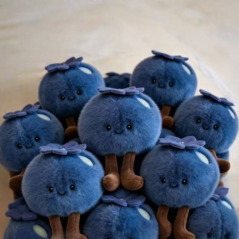 New [Blueberry Luck] Blueberry Plush Doll Ornament Bag Pendant Keychain Xiaohongshu