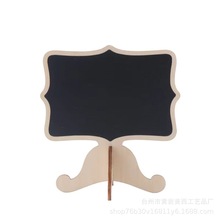 跨境迷你小黑板创意小黑板木质儿童留言标价签DIY立式留言板