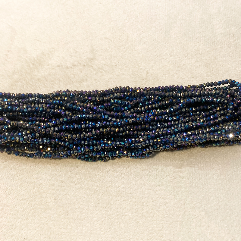 Cuentas planas de 1MM para ruedas de cuentas, cuentas de porcelana AB de alta temperatura, coloridas, transparentes, iridiscentes, facetadas, para pendientes, pulseras, espaciadores y micro cuentas.