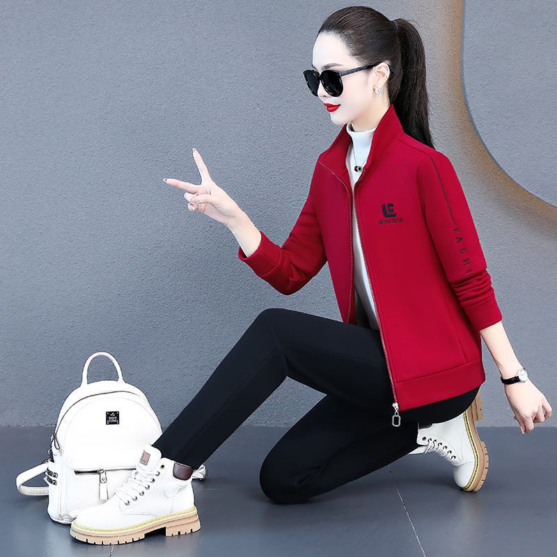 버건디 투피스 세트