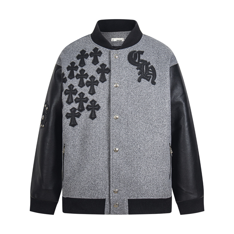 Qihong Clothing Store American Retro Trendy Design Heavy Embroidery Baseball Personalized Autumn Casual Unisex Jacket Coat Qihong Clothing Store American Retro Trendy Design Heavy Embroidery Baseball Personalized Autumn Casual Unisex Jacket Coat