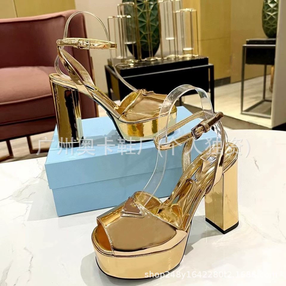 Популярные в Европе и Америке женские водонепроницаемые босоножки на высоком каблуке на платформе с рыбьим ртом, внешняя торговля, женская обувь больших размеров, обувь для ночного клуба, уличная обувь, увеличивающая климат