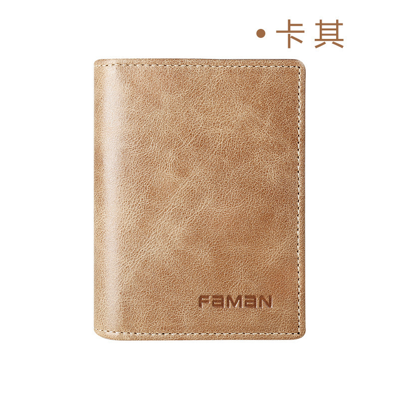 Funda para tarjetas de visita para hombre faman, tarjetero de negocios, tarjetero de cuero, tarjetero de piel de vaca de gran capacidad para múltiples tarjetas para mujer