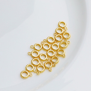 14K����ɫ�X݆�����h 7mm�_�ڈA�ε�Ȧ�������diy�ֹ��Ʒ���