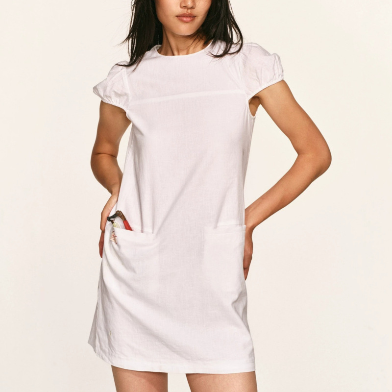 Alrigh Thn Nana's Farm Party Capsule Collection Cotton-Linen Puff Sleeve Dress Alrigh Thn Nana's Farm Party Capsule Collection Cotton-Linen Puff Sleeve Dress
