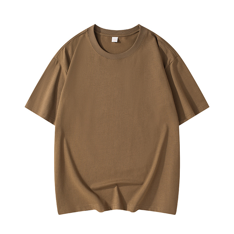 Camiseta blanca de manga corta de algodón puro para hombre, talla europea y americana extragrande de 280 g, personalizada, moderna y fresca para el verano. image 10