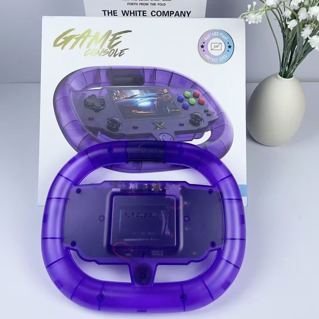 Su-10 Handheld Game Console Arcade Game E-Sports 3.5inch Screens Cool Steering Wheel Multi-Emulator Style Handheld Console