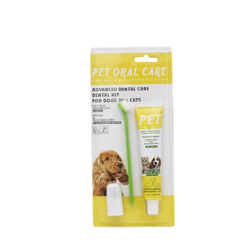 Juego de pasta de dientes y cepillo de dientes para mascotas, cepillo de dientes para perros, cepillo de dientes para gatos, juego de pasta de dientes para limpieza bucal de perros y gatos, cepillo de dientes de dedo.