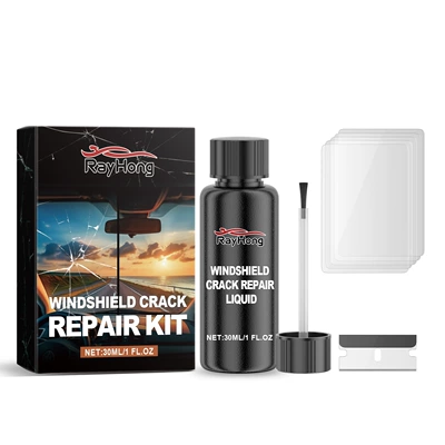 Rayhong Car Windshield Liquid Glass Nano Repair Kit Cracks Clear Vision (Auto glass repair liquid) - car-windshield-repair-fluid