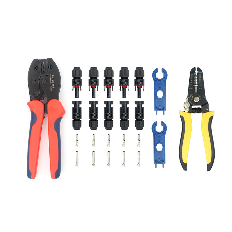 Comercio electrónico transfronterizo bolsa especial de embalaje MC4 conector fotovoltaico Pelacables terminal de abrazadera de alambre superventas paquete simple