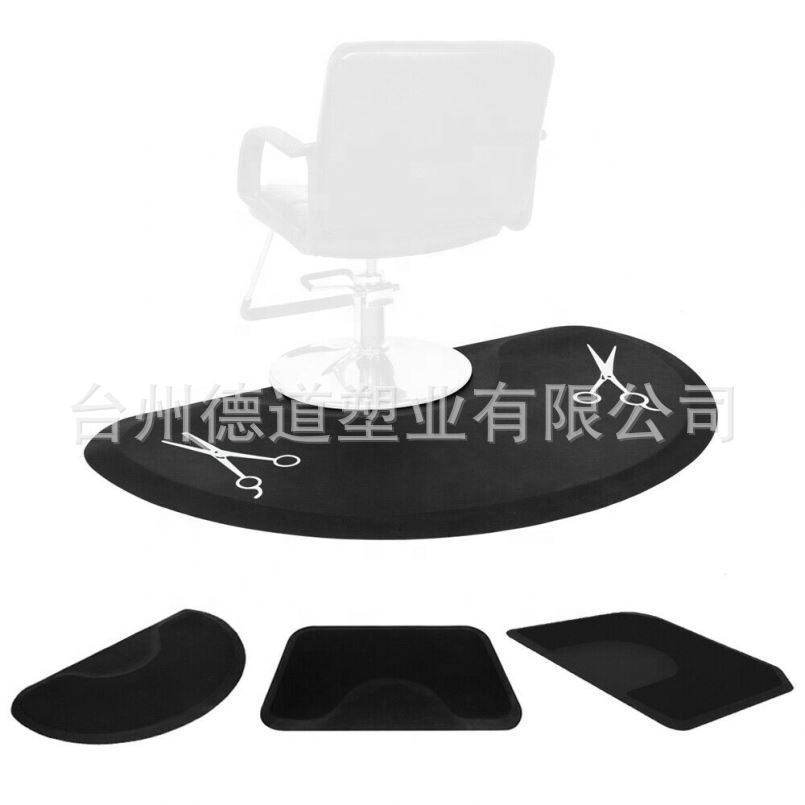 Alfombra para peluquería PU | Estera antifatiga para silla de peluquero | Protección de piso para salón o corte de pelo