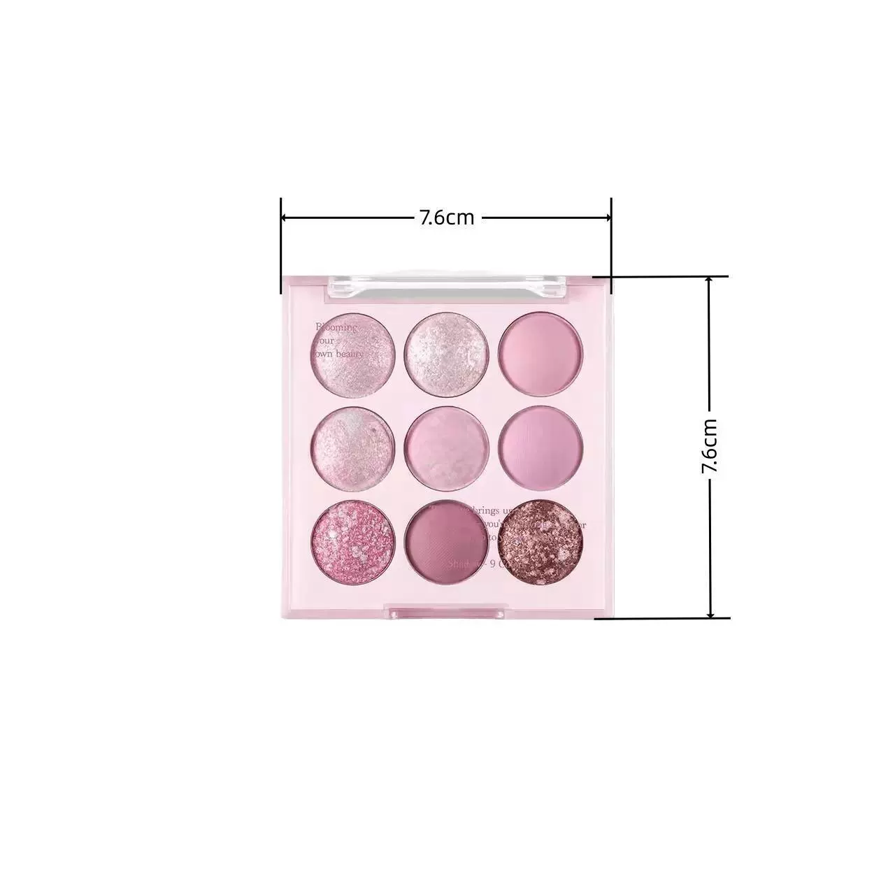 Палетка теней Nine-Color Eyeshadow Palette (K'APEINE) — матовые и жемчужные оттенки, дорожная упаковка 7.6 см