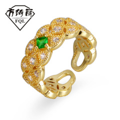 Ins trendy ring for women, unique design, fashionable and personalized, light luxury, stylish, cool breeze, index finger ring, open-mouthed band.
