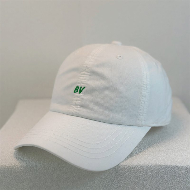 New Bv Simple Letter Embroidery Soft-Top Baseball Cap for Women and Couples, Versatile Casual Hat for Outdoor Sun Protection for Men