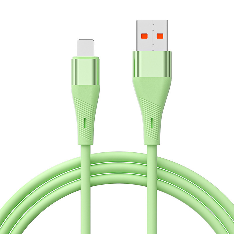 肌に優しい液体シリコーンデータケーブル 6A 超高速充電 Apple Huawei Android 携帯電話充電ケーブル 100 ワットに適しています|undefined