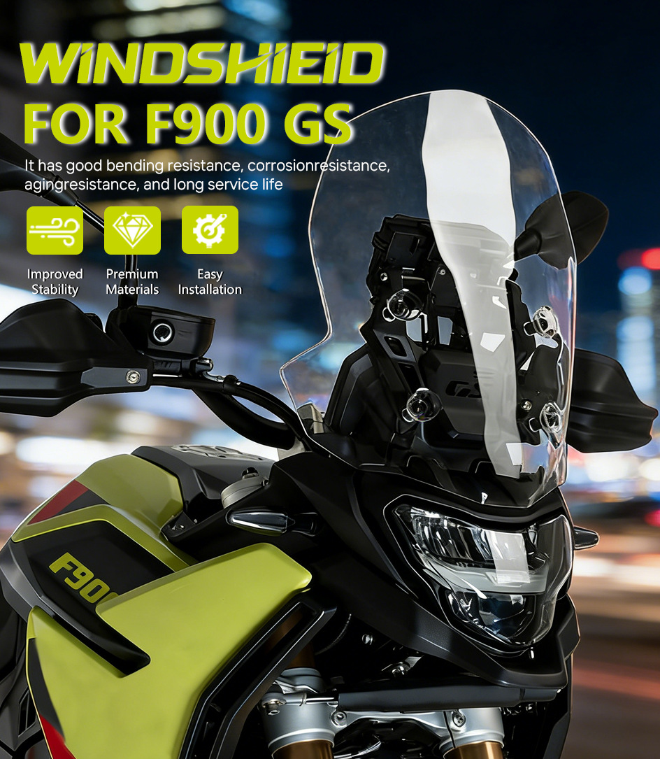 Suitable for BMW F900GS 2024-2026, specialized front windshield heightening deflector cover, windscreen cover, rain shield