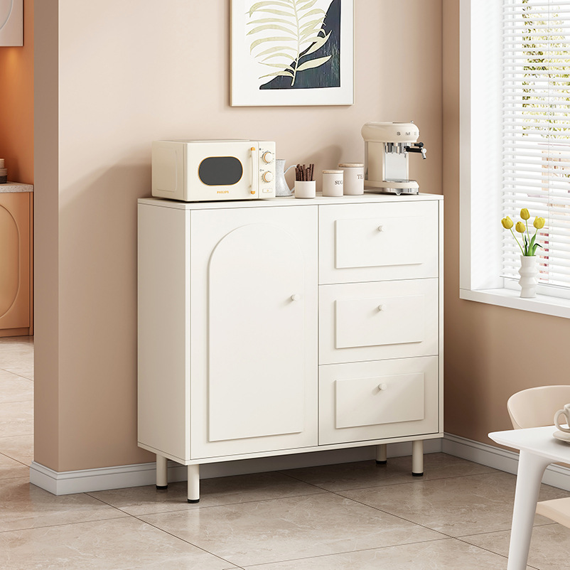 Sideboard Against the Wall, Small Cabinet, Storage Cabinet, Cupboard, Cream Style Living Room Tea Cabinet, Storage Cabinet, Vertical Cabinet