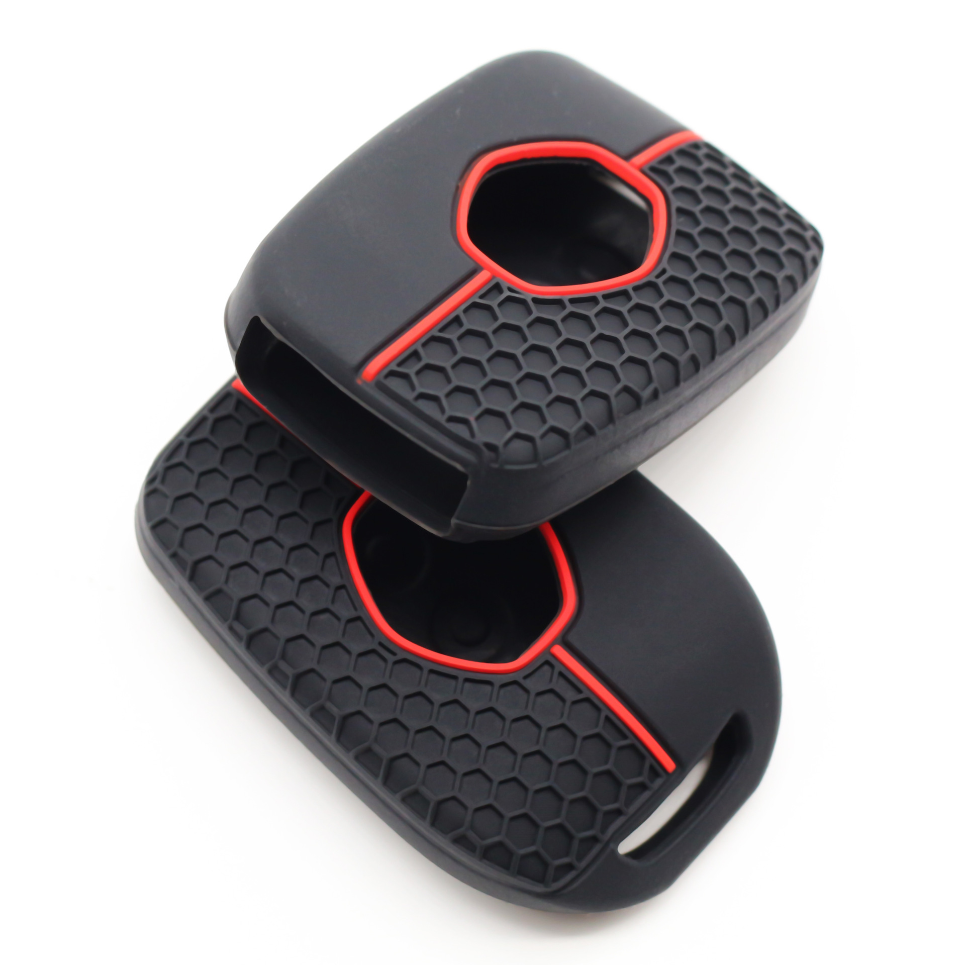 Cross-border applicable Renault Coreau Folding 3-key Hollow Silicone Key Case Corega Honeycomb Key Case
