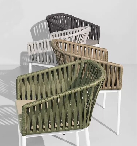 Nordic modern outdoor bar chair, open-air bar backrest chair, leisure high stool, cafe rattan trendy bar stool