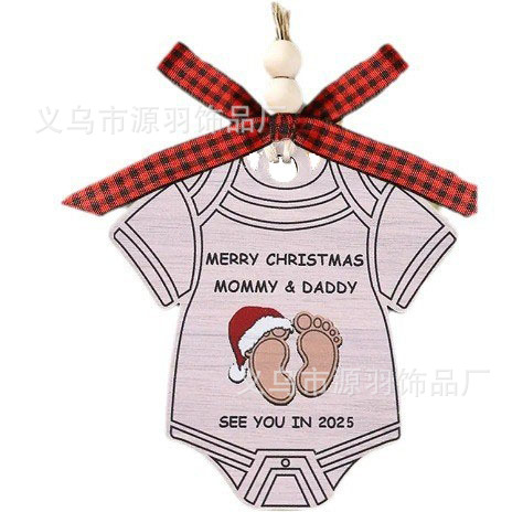 Colgante de árbol de Navidad Merry Mommy y Daddy explosivo transfronterizo para futuros padres