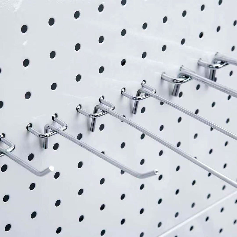 Perforated Board Accessories Metal Straight Hook Supermarket Shelf Tripod Hook Perforated Board Hook Double Angle Hook Perforated Board Hook