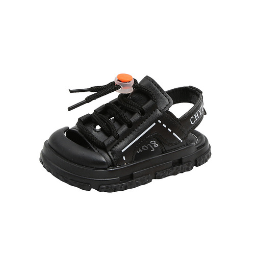 Dropshipping boys' sandals anti-kick beach shoes  summer new style girls soft bottom casual sandals baby shoes