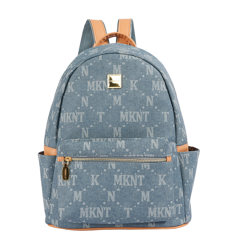 Nueva mochila de mujer transfronteriza, mochila de viaje de gran capacidad, mochila de viaje de letras extranjeras, mochila de mujer de viaje