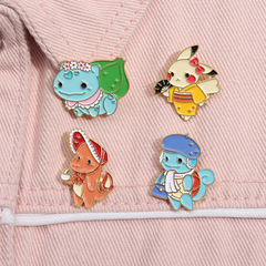 新款可愛卡通小烏龜時尚小動物精靈造型合金徽章個性百搭絲巾扣針