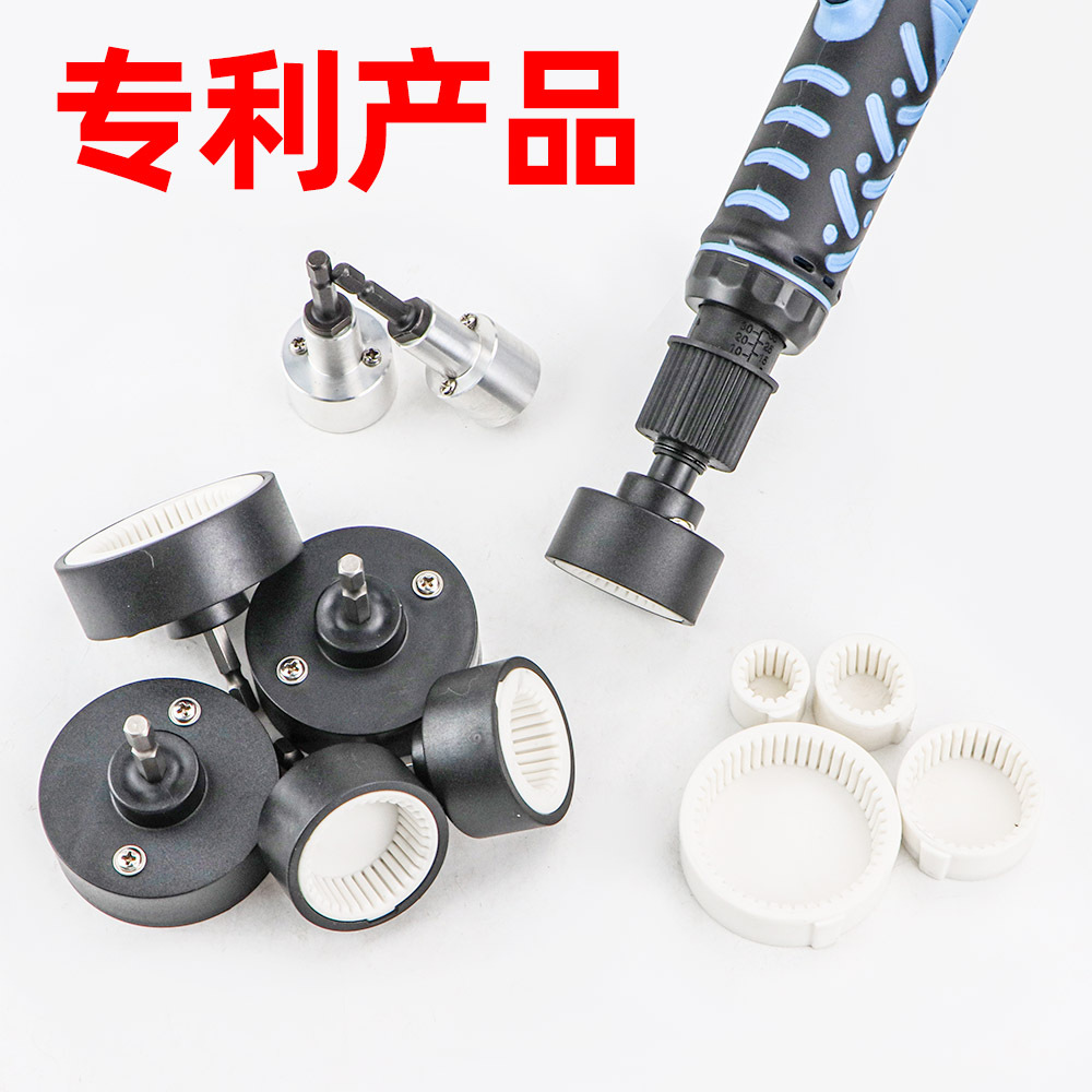 速豹新款瓶盖拧盖头带竖纹胶垫锁盖机旋盖器瓶盖拧紧器8-50MM瓶盖