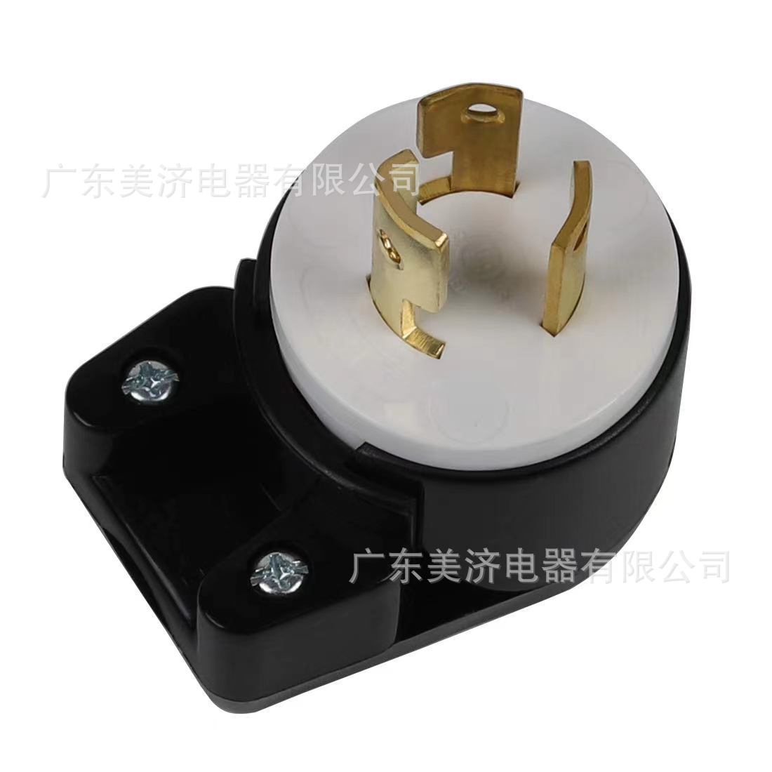 LK-6311T  美规 15A125V防脱落引挂式旋向式插头 NEMA L5-15P