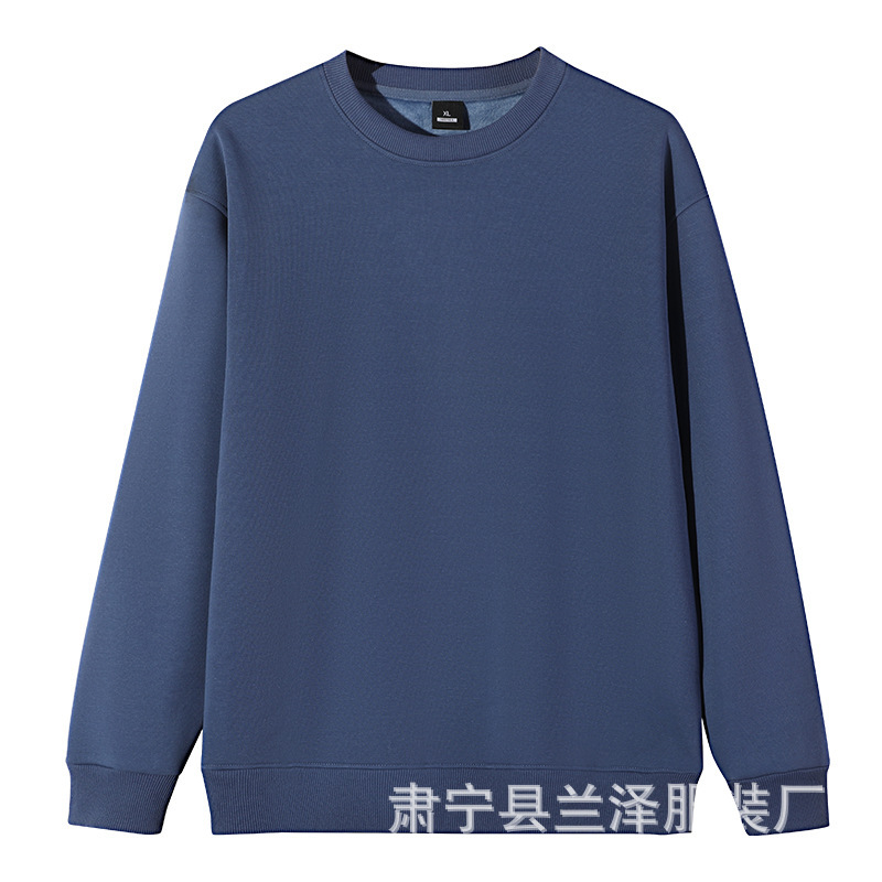跨境大版320g华棉圆领卫衣批发加厚男女潮牌外套定制纯色打底上衣|undefined