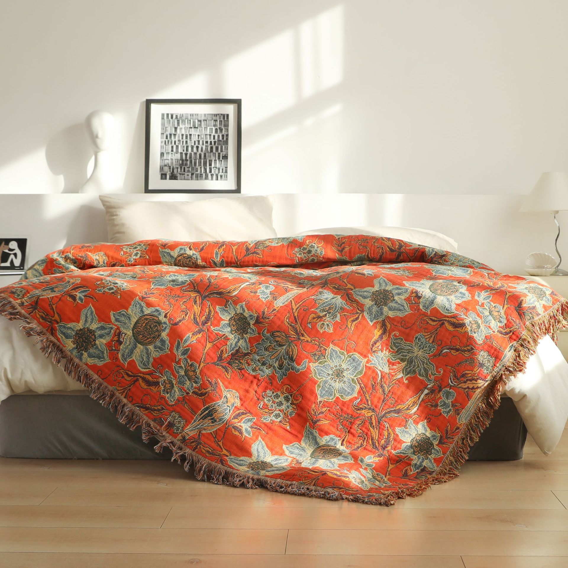 Pure Cotton Gauze Towel Blanket, Double-Sided Sofa Towel, Summer Quilt, Nap Blanket, Double Summer Cooling Blanket, Autumn and Winter Blanket