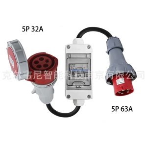 Elektrikli avtomobil CEE dişi fiş adapter kabeli, açarlı