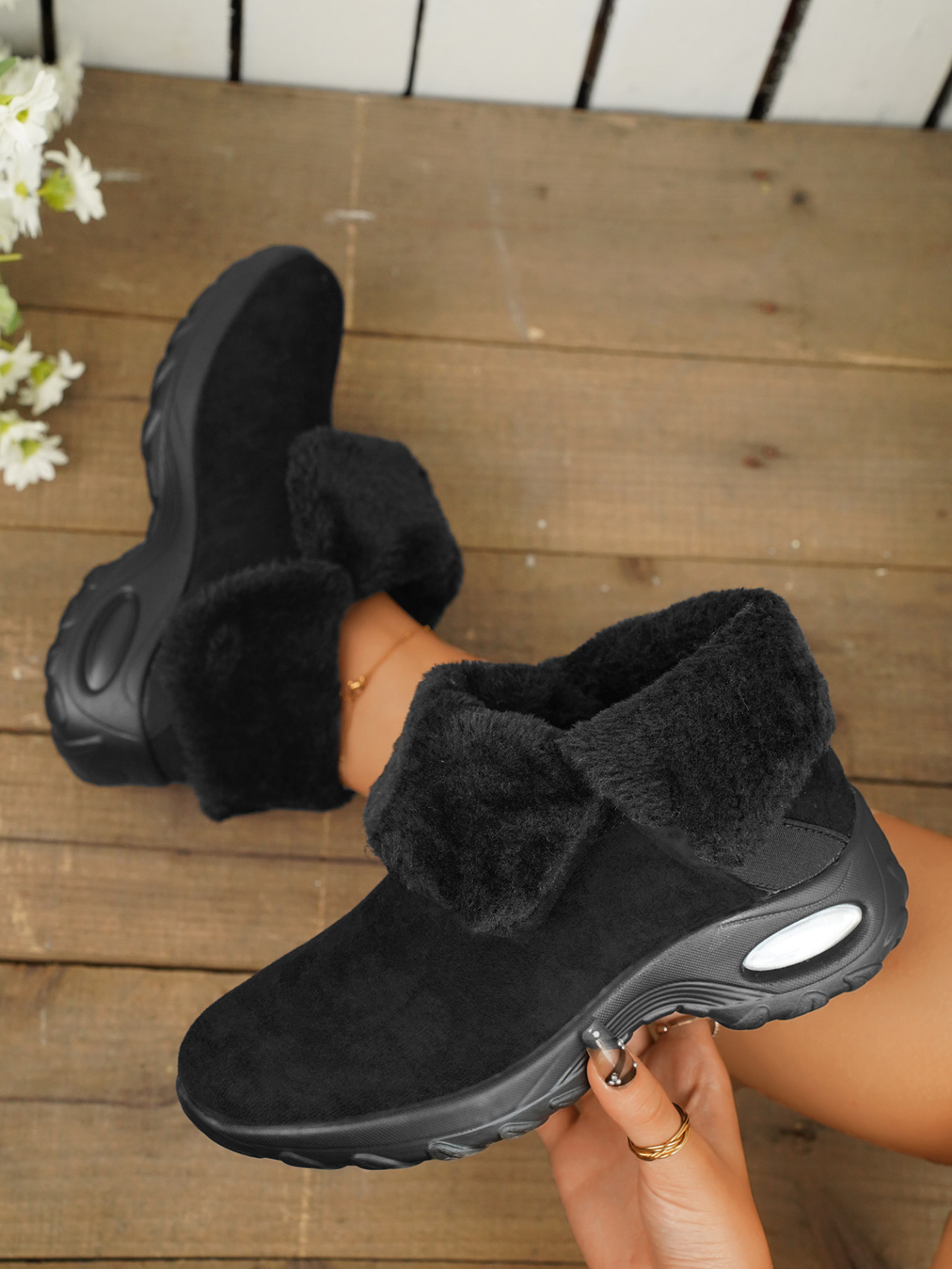 Große, kurze Stiefel mit Leopardenmuster und Kaschmir-Baumwollstiefeln für Damen, neue, warme Winterstiefel mit dicker Sohle_voghion.com