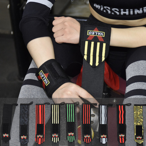 Sports wristbands, fitness bench press VALEO, sweat-absorbing and pressurized fitness weightlifting wrap wristbands, sprain protective gear wholesale