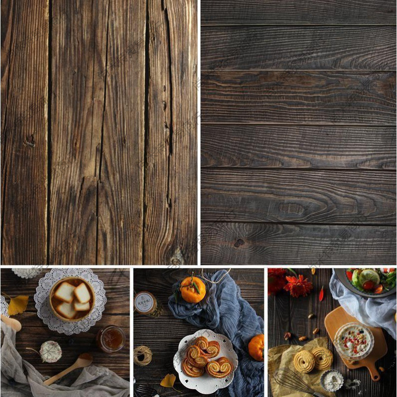 Shooting props wood board new gourmet tablecloth retro wood board live print photography decoration set shooting props