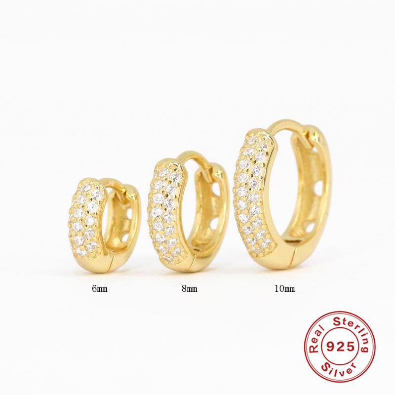 Nueva moda transfronteriza s925 plata esterlina multi-fila pendientes de diamantes clásicos pendientes de temperamento de moda pendientes