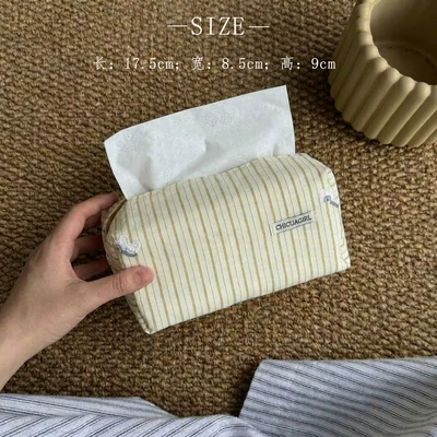 Car tissue box/set — ins tissue box decoration - light-lemon-yellow-fluff