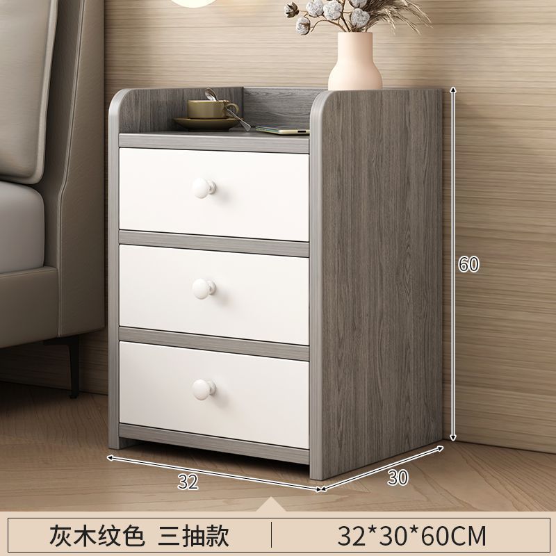 床头柜卧室简约现代新款收纳柜小型床尾储物柜家用实木质床边柜子|undefined