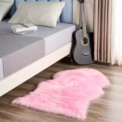 Car Carpet Bedroom Bedside Wool Long - rose-pink-18060cm-round-at-both-ends