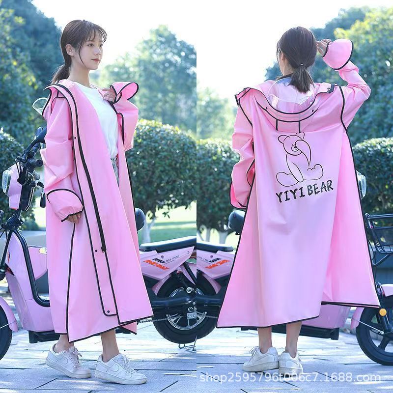 New Style Raincoat for Electric Bikes, Long Full-Body One-Piece Raincoat for Women, Cute Rain Poncho for Cycling, Storm-Proof New Style Raincoat for Electric Bikes, Long Full-Body One-Piece Raincoat for Women, Cute Rain Poncho for Cycling, Storm-Proof