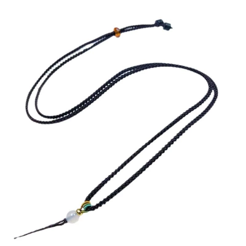 Agate round beads, chain for key bag handmade, emerald strap jade, amber accessory, DIY