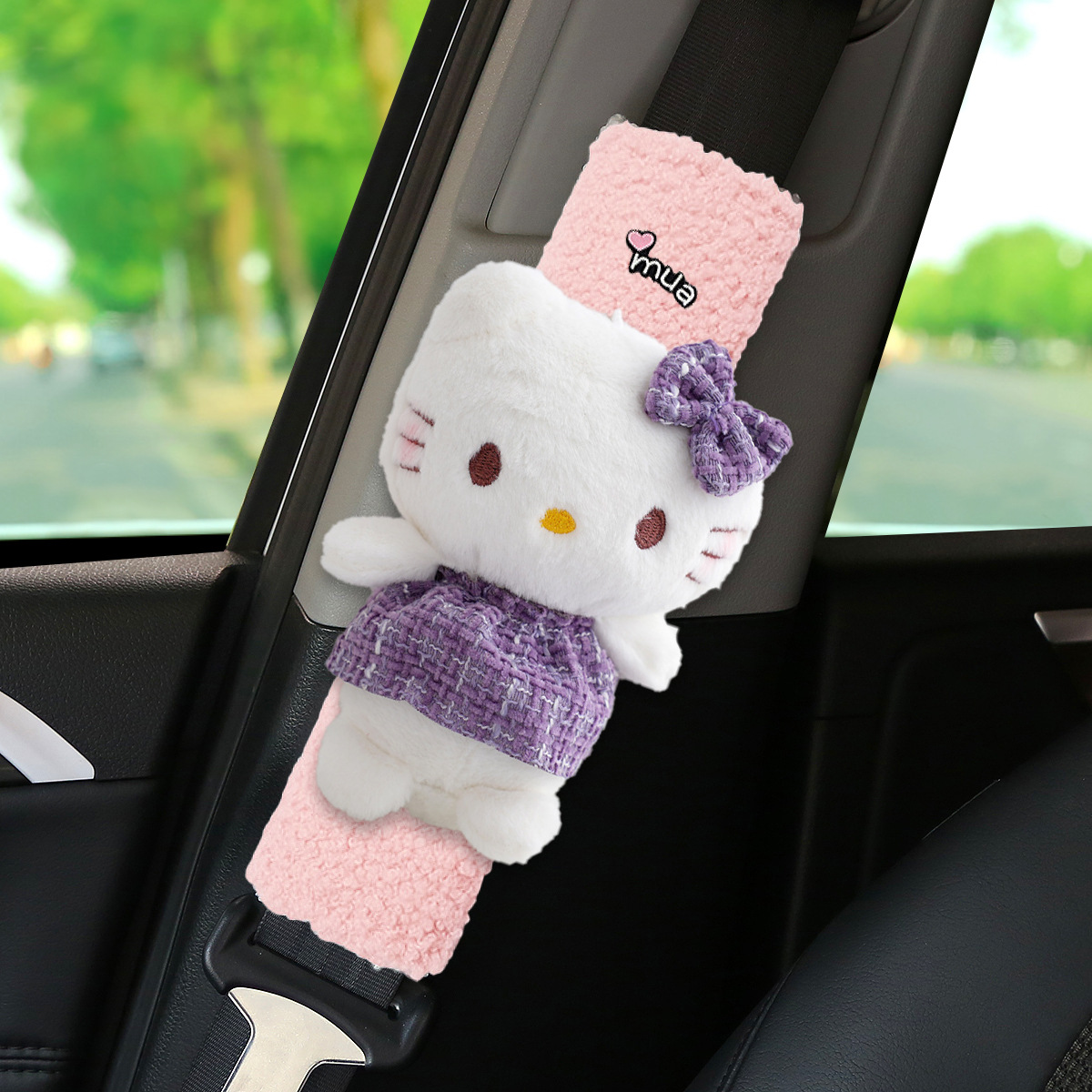 Funda Protectora para Cinturón de Seguridad de Felpa Suave para Automóvil