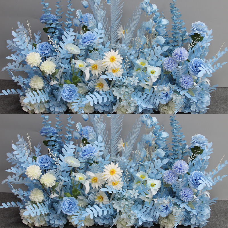 新商品の結婚祝いの大きいタイプの花を並べて絹の花の完成品の装飾をシミュレーションします。|undefined