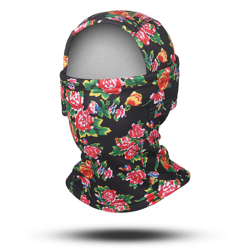 Invierno calentamiento gorra de protector de orejas, máscara de tela de lana de flores del noreste, estilo nacional retro a prueba de frío a prueba de viento para hombres.
